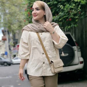 مانتو لینن آستین پاکتی - مانتو پاتریس رشت