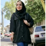 مانتو داکرون آستین بندی مشکی