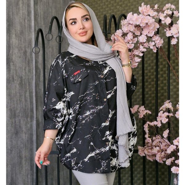 مانتو پانچ داکرون طرحدار - مانتو پاتریس رشت