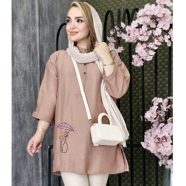 مانتو گلدوزی گربه و چتر - مانتو پاتریس رشت