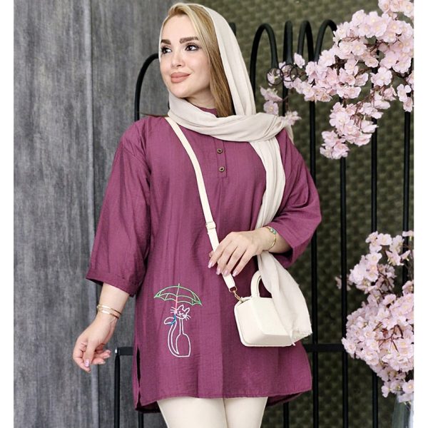 مانتو گلدوزی گربه و چتر - مانتو پاتریس رشت