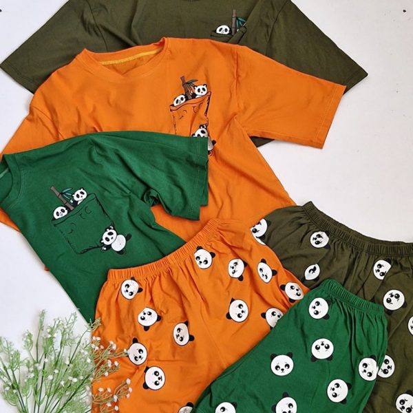 ست تیشرت شورتک جیب پاندا