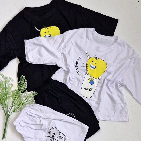 ست تیشرت شورتک آبمیوه -