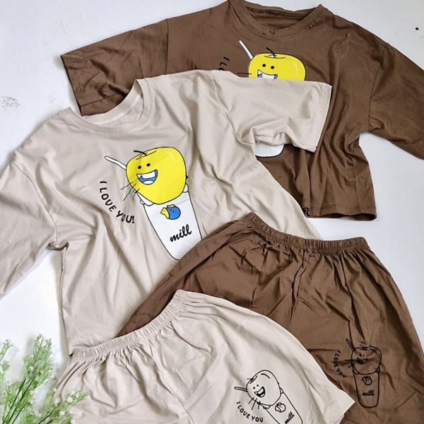 ست تیشرت شورتک آبمیوه -