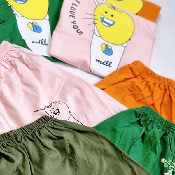 ست تیشرت شورتک آبمیوه -