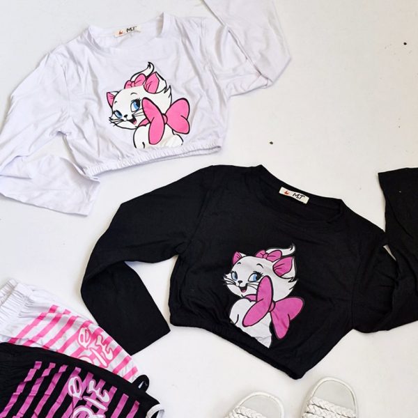 ست کراپ شورتک گربه - مانتو پاتریس رشت