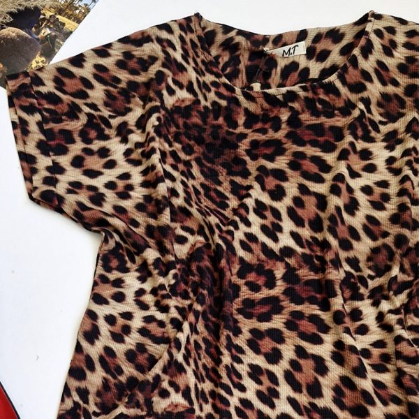 بلوز بیسکوییتی پلنگی - مانتو پاتریس رشت