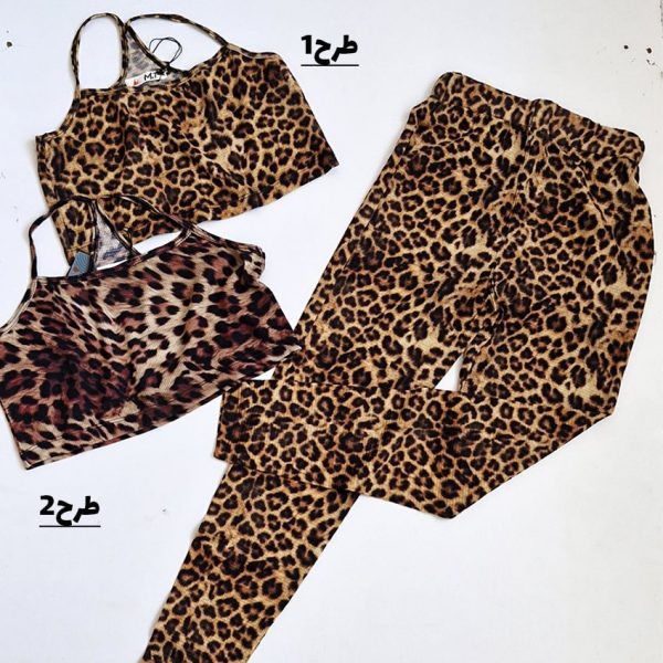 ست کراپ شلوار پلنگی 289002126 - Image 2