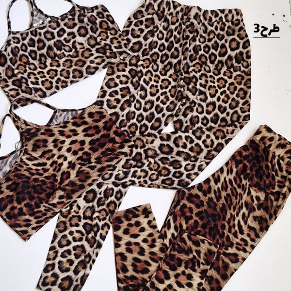 ست کراپ شلوار پلنگی 289002126 - Image 3