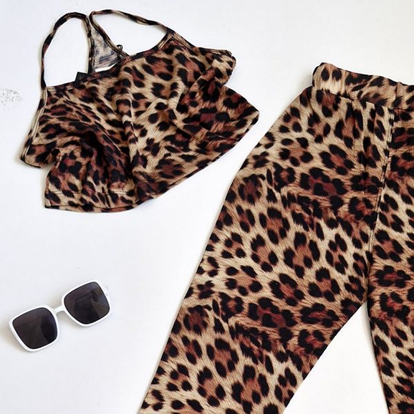 ست کراپ شلوار پلنگی 289002126 - Image 1