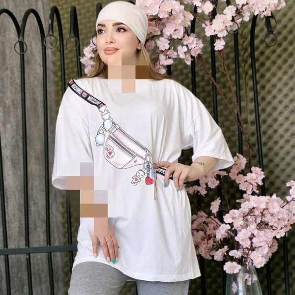 تیشرت لانگ چاپ کیف - مانتو پاتریس رشت