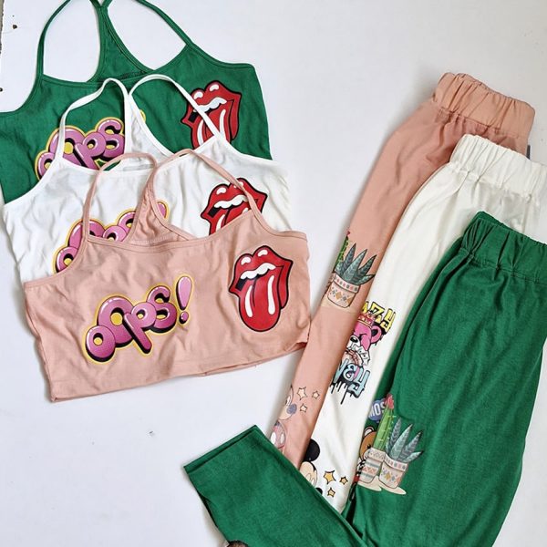 ست کراپ شلوار میکس - مانتو پاتریس رشت