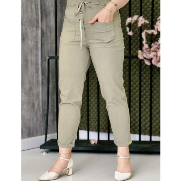 3140019801-2-min شلوار مام پاکتی زیتونی - مانتو پاتریس رشت