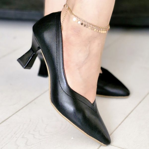 کفش مشکی پاشنه دار مجلسی