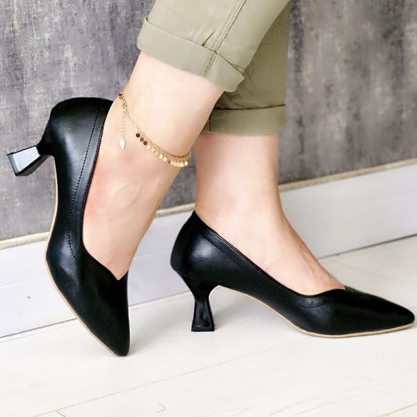 کفش مشکی پاشنه دار مجلسی