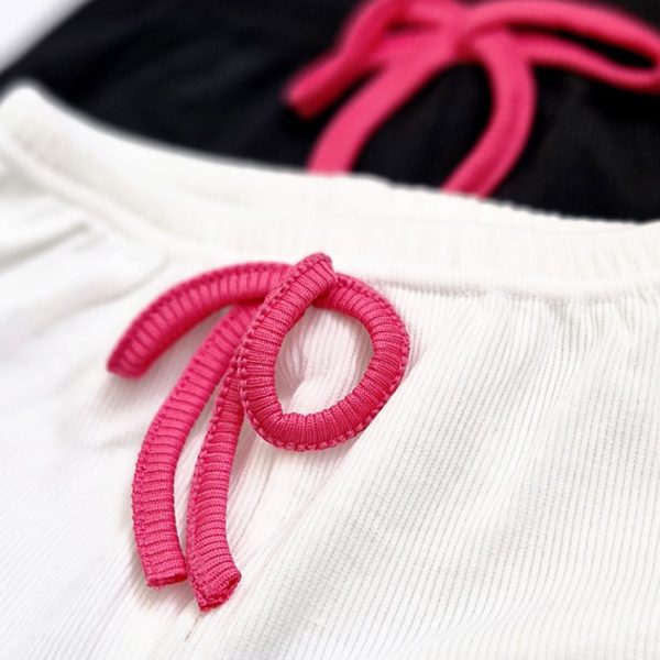 ست تاپ شورتک نوار صورتی - مانتو پاتریس رشت