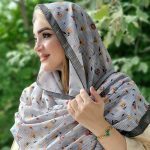 شال راه راه گلی- مانتو پاتریس رشت