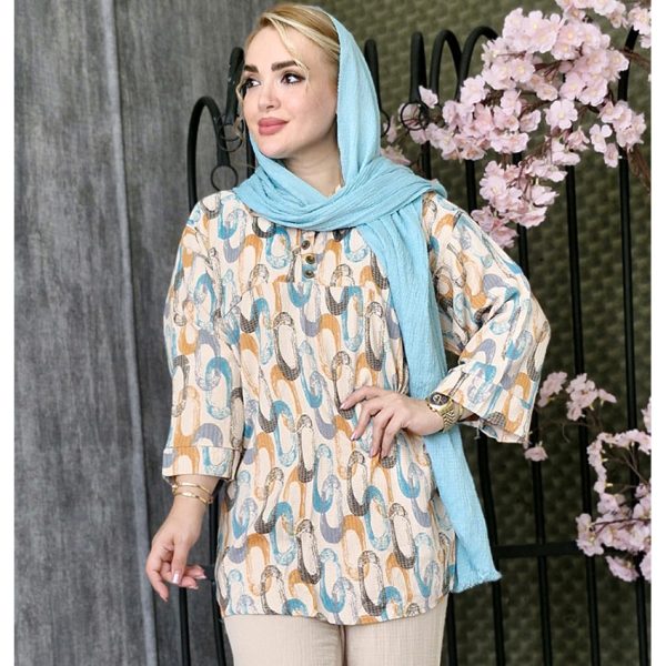 تونیک طرحدار 3 دکمه - مانتو پاتریس رشت