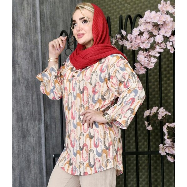 تونیک طرحدار 3 دکمه - مانتو پاتریس رشت