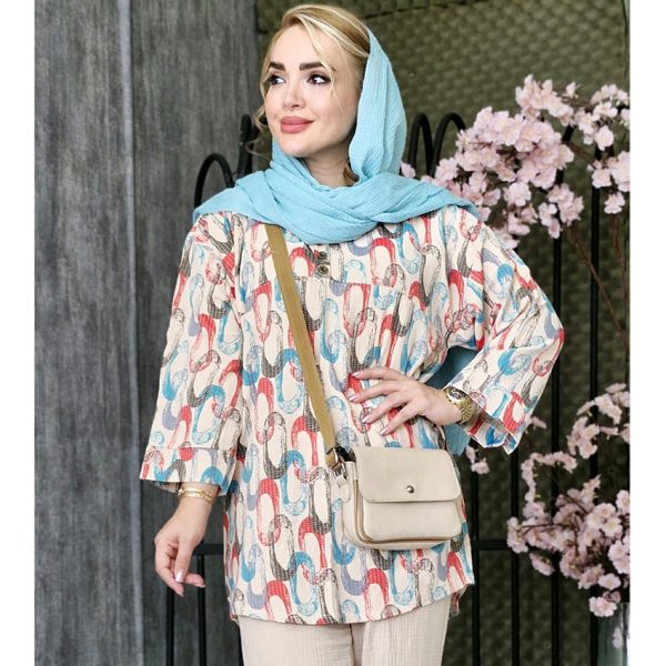 تونیک طرحدار 3 دکمه - مانتو پاتریس رشت