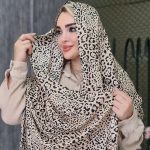 شال پلنگی کرم - مانتو پاتریس رشت