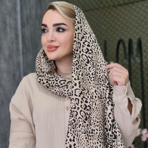 شال پلنگی کرم - مانتو پاتریس رشت