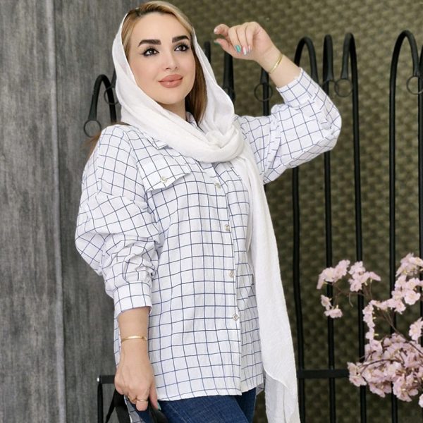 مانتو چهارخونه جیب دار - مانتو پاتریس رشت