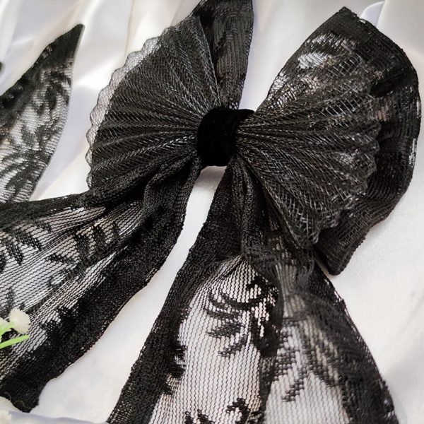 گیره پاپیون مشکی گیپور - مانتو پاتریس رشت