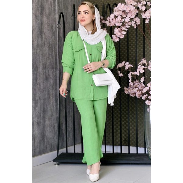 ست کراش دکمه ای - مانتو پاتریس رشت