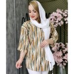مانتو آستین پاکتی راه راه - مانتو پاتریس رشت