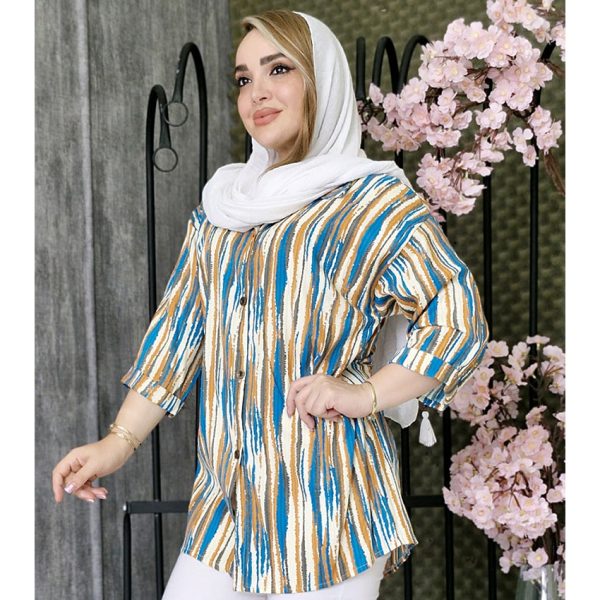 مانتو آستین پاکتی راه راه - مانتو پاتریس رشت