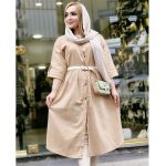 پیراهن لینن چین دار - مانتو پاتریس رشت