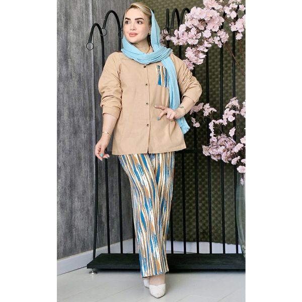 36600443ست مانتو شلوار طرحدار