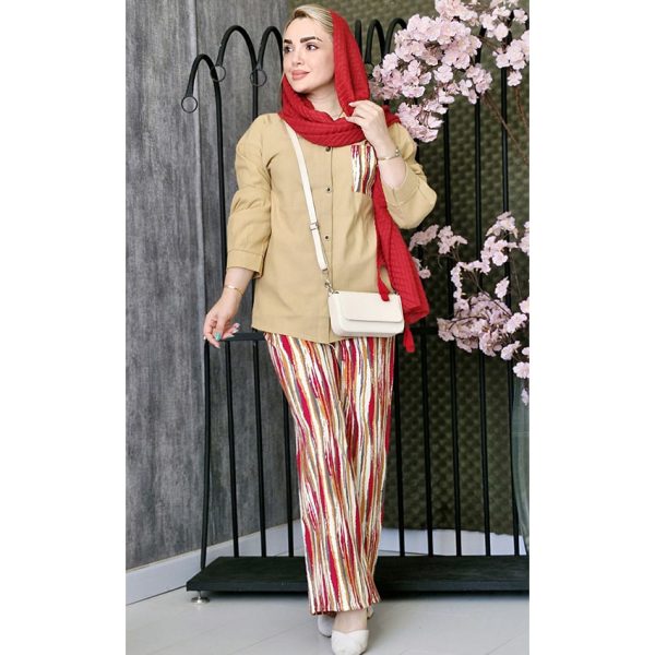 36600443ست مانتو شلوار طرحدار