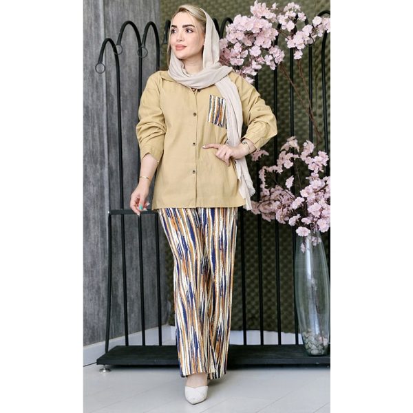 36600443ست مانتو شلوار طرحدار