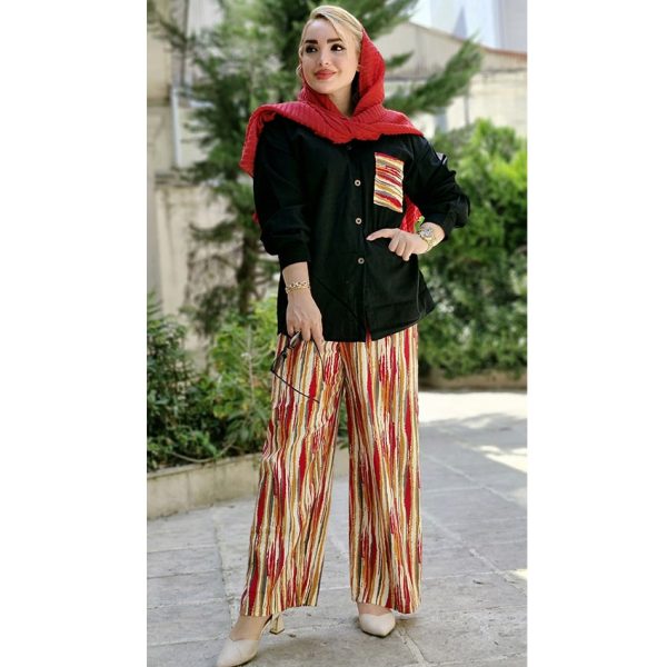 ست مانتو شلوار طرحدار - مانتو پاتریس رشت