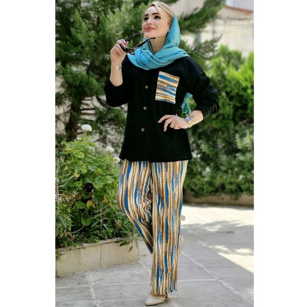 ست مانتو شلوار طرحدار - مانتو پاتریس رشت