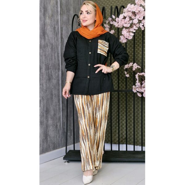 ست مانتو شلوار طرحدار - مانتو پاتریس رشت