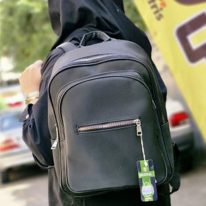 کوله پشتی 3 زیپ مشکی - مانتو پاتریس رشت