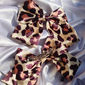 گیره پاپیون ساتن پلنگی - مانتو پاتریس رشت