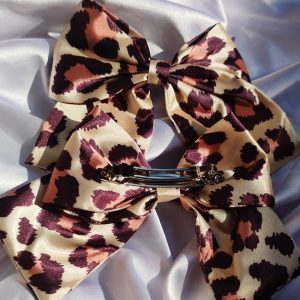 گیره پاپیون ساتن پلنگی - مانتو پاتریس رشت