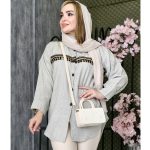 مانتو لینن نوار ریش - مانتو پاتریس رشت