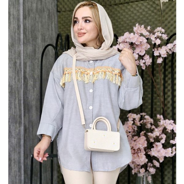 مانتو لینن نوار ریش - مانتو پاتریس رشت