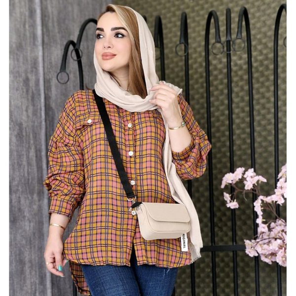 428001-3-min مانتو چهارخونه جیب دار - مانتو پاتریس رشت