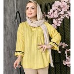 تونیک پلوتی آستین سکه ای - مانتو پاتریس رشت