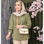 تونیک پلوتی آستین سکه ای - مانتو پاتریس رشت