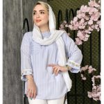 تونیک پلوتی آستین سکه ای - مانتو پاتریس رشت
