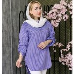 4280027مانتو راه راه بغل دکمه