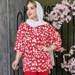 شومیز حبابی قرمز -مانتو پاتریس رشت