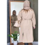 بارانی بلند 4 دکمه کتان زارا - مانتو پاتریس رشت